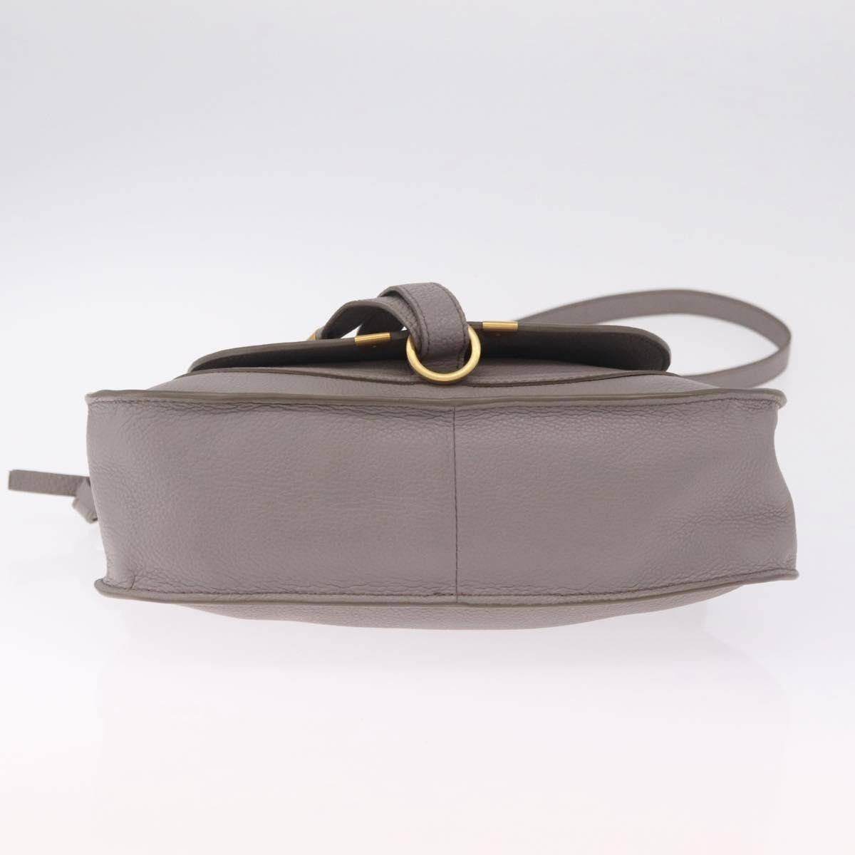 Chloe Marcie Satchel Leather, Gray, Leather, Handbag