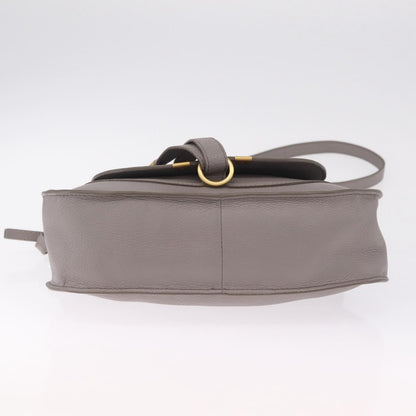 Chloe Marcie Satchel Leather, Gray, Leather, Handbag