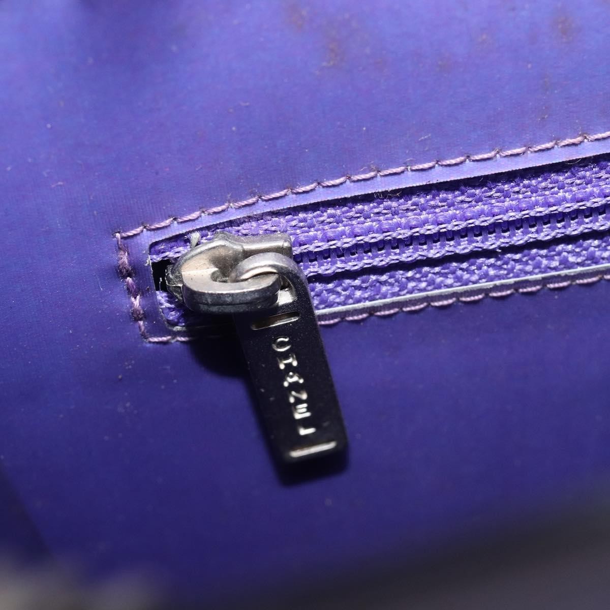 Chanel Vintage Holographic Chain Vinyl, Purple, Synthetic, Tote Bag