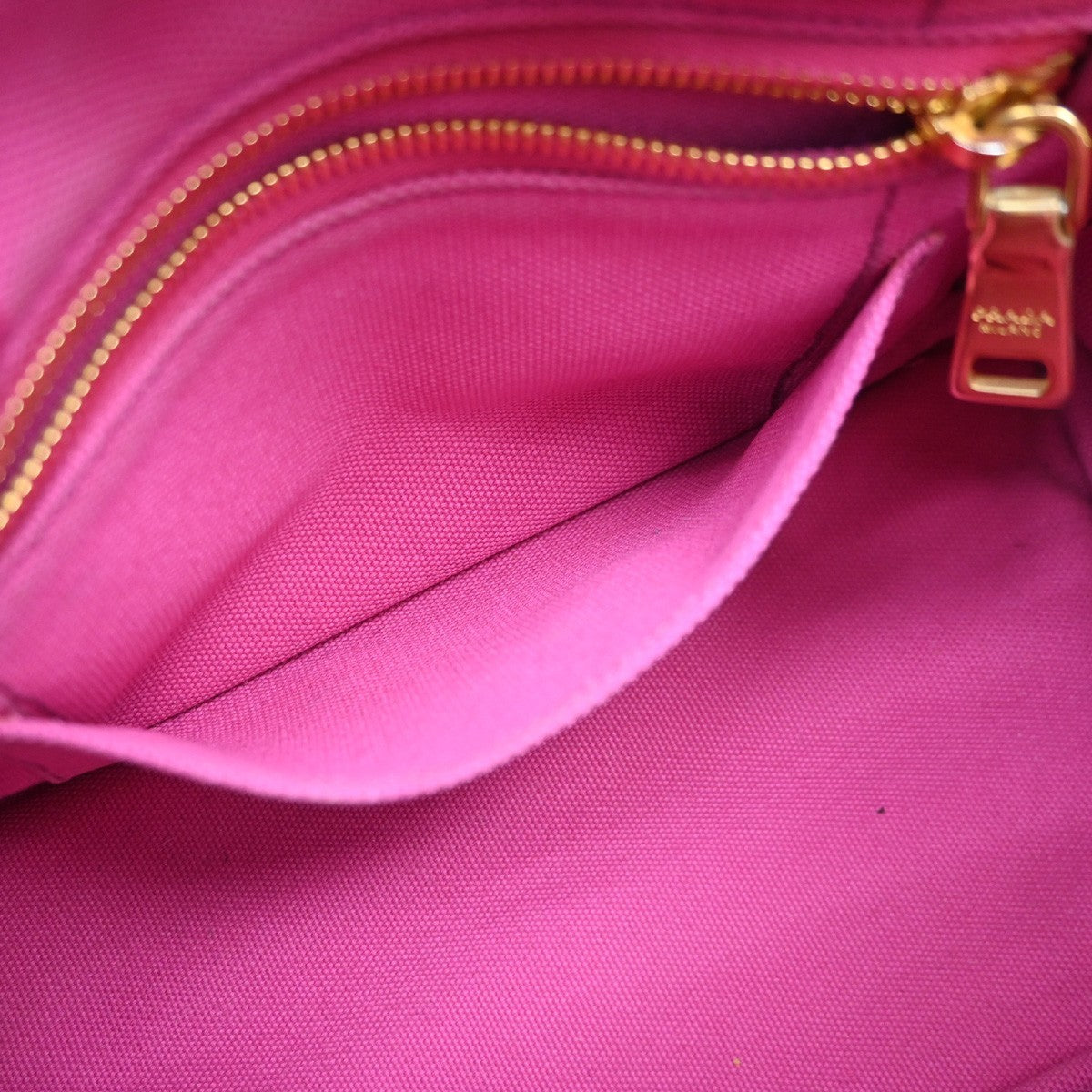 Prada Canapa Open Tote Canvas, Pink, Canvas, Tote Bag
