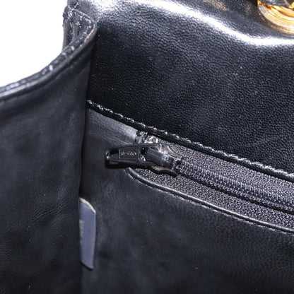 Bally Vintage Quilted Leather, Black, Leather, Shoulder Bag