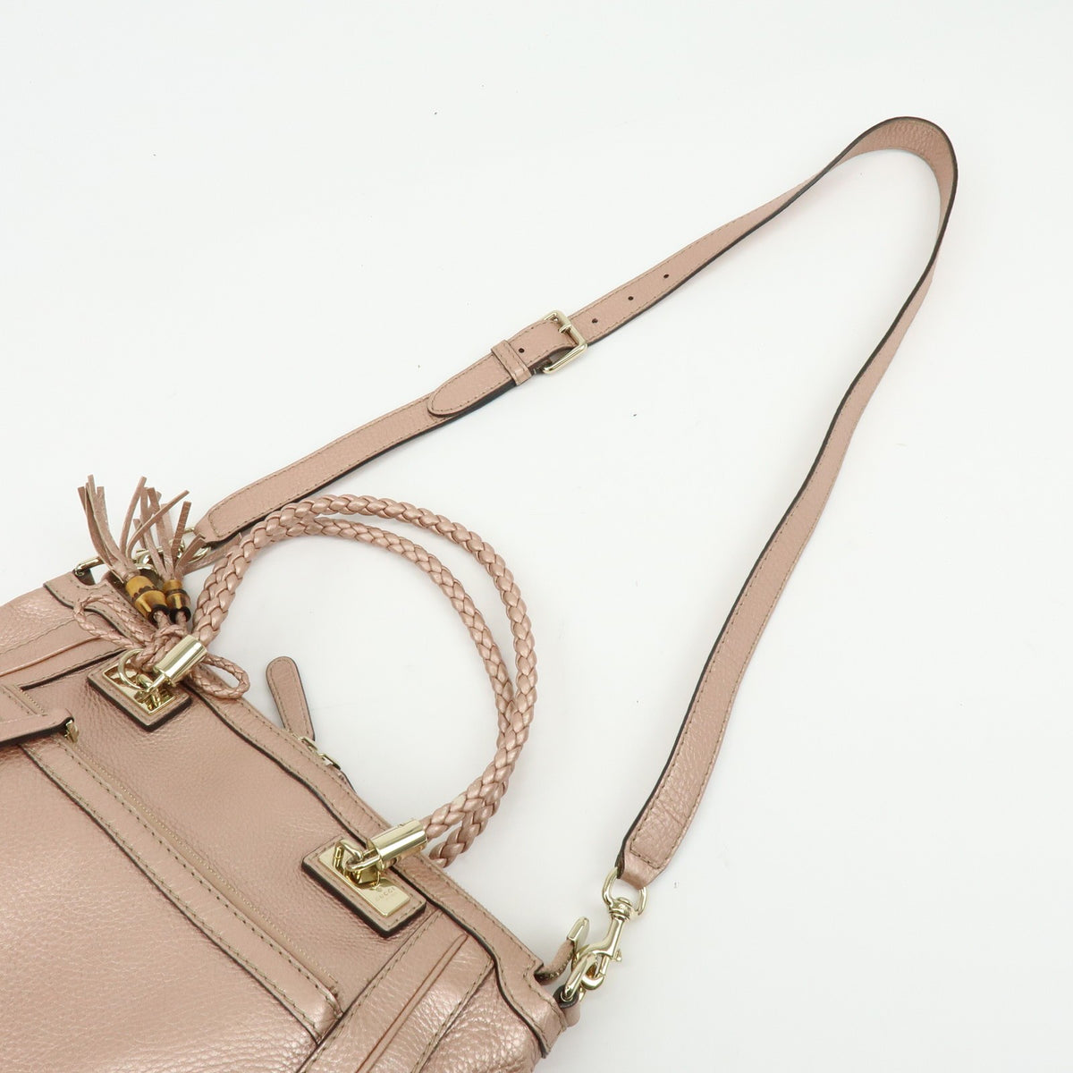 Gucci Bella Convertible Top Handle Leather, Pink, Leather, Handbag