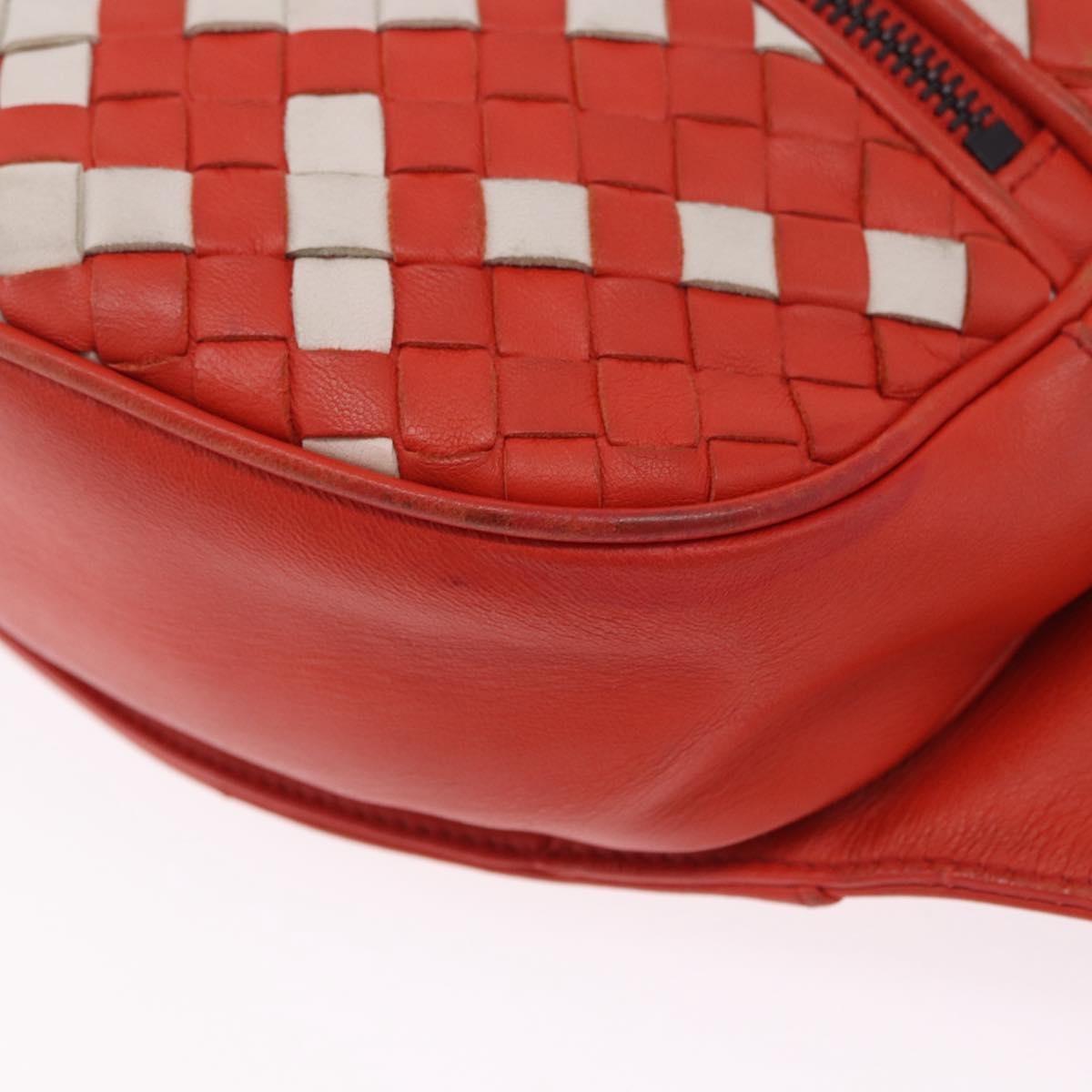 Bottega Veneta Light Waist Intrecciato Leather, Red, Leather, Clutch
