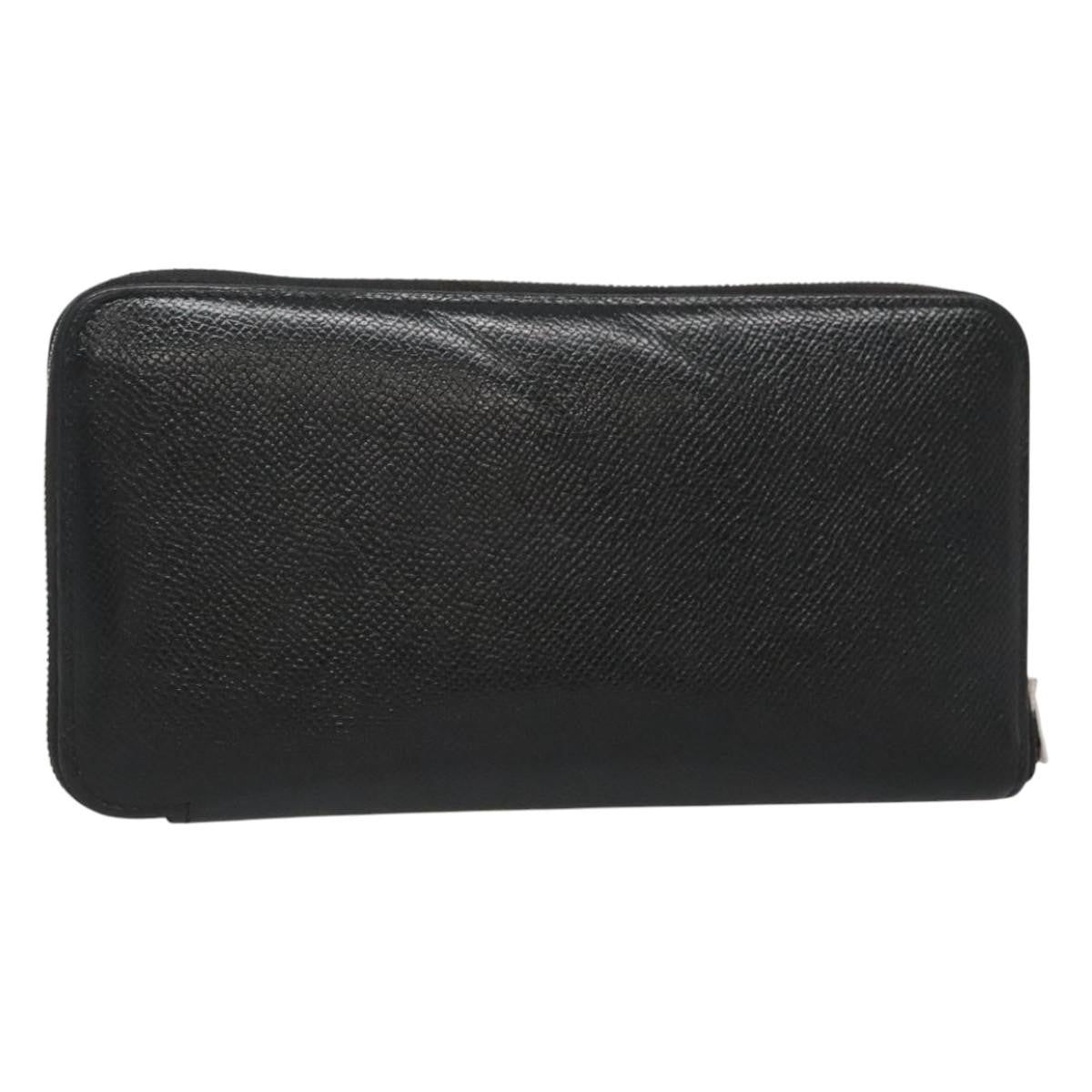 Hermes Azap Zip Around Silk'in Epsom, Black, Leather, Wallet