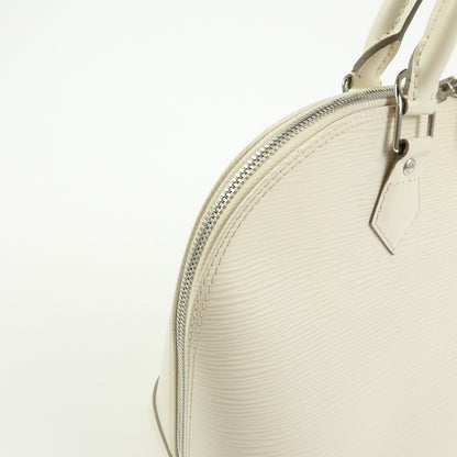 Louis Vuitton Alma Epi Leather, White, Leather, Handbag