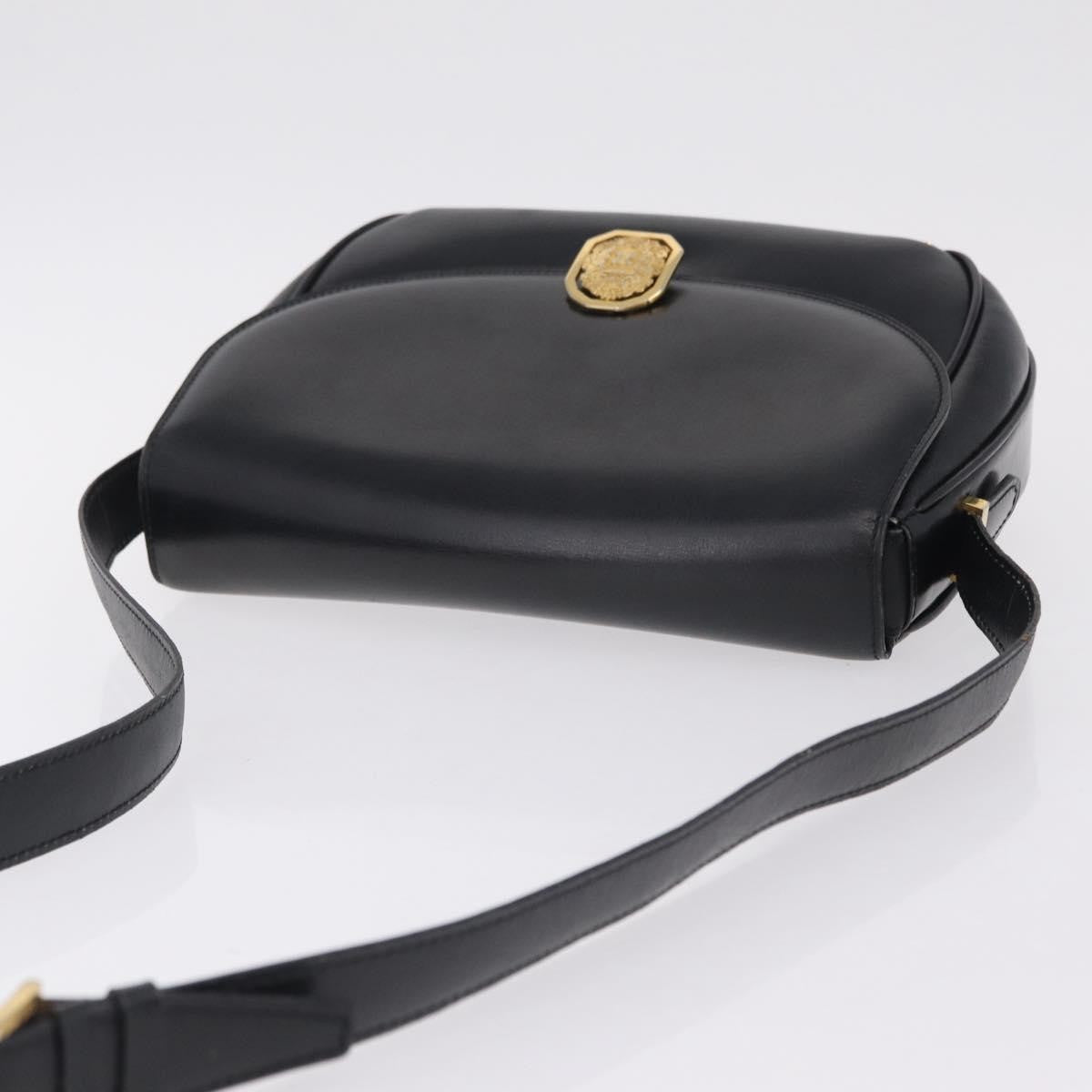 Celine Shoulder Leather, Black, Leather, Shoulder Bag