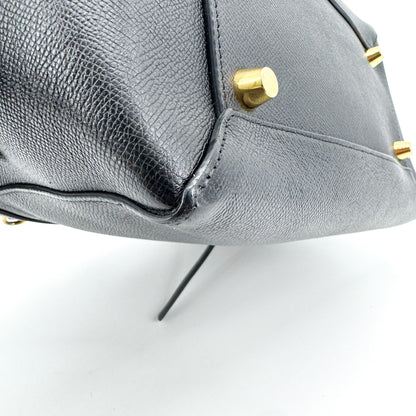 Celine Belt Calfskin, Black, Leather, Handbag
