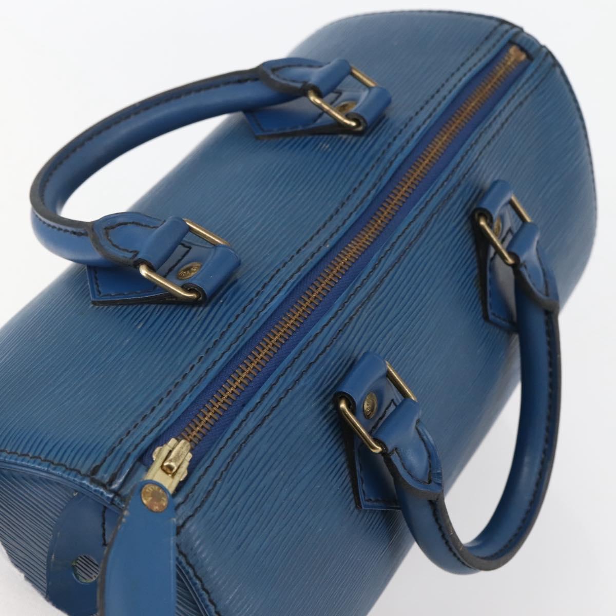 Louis Vuitton Speedy Handbag Epi Leather, BLUE, LEATHER, Handbag