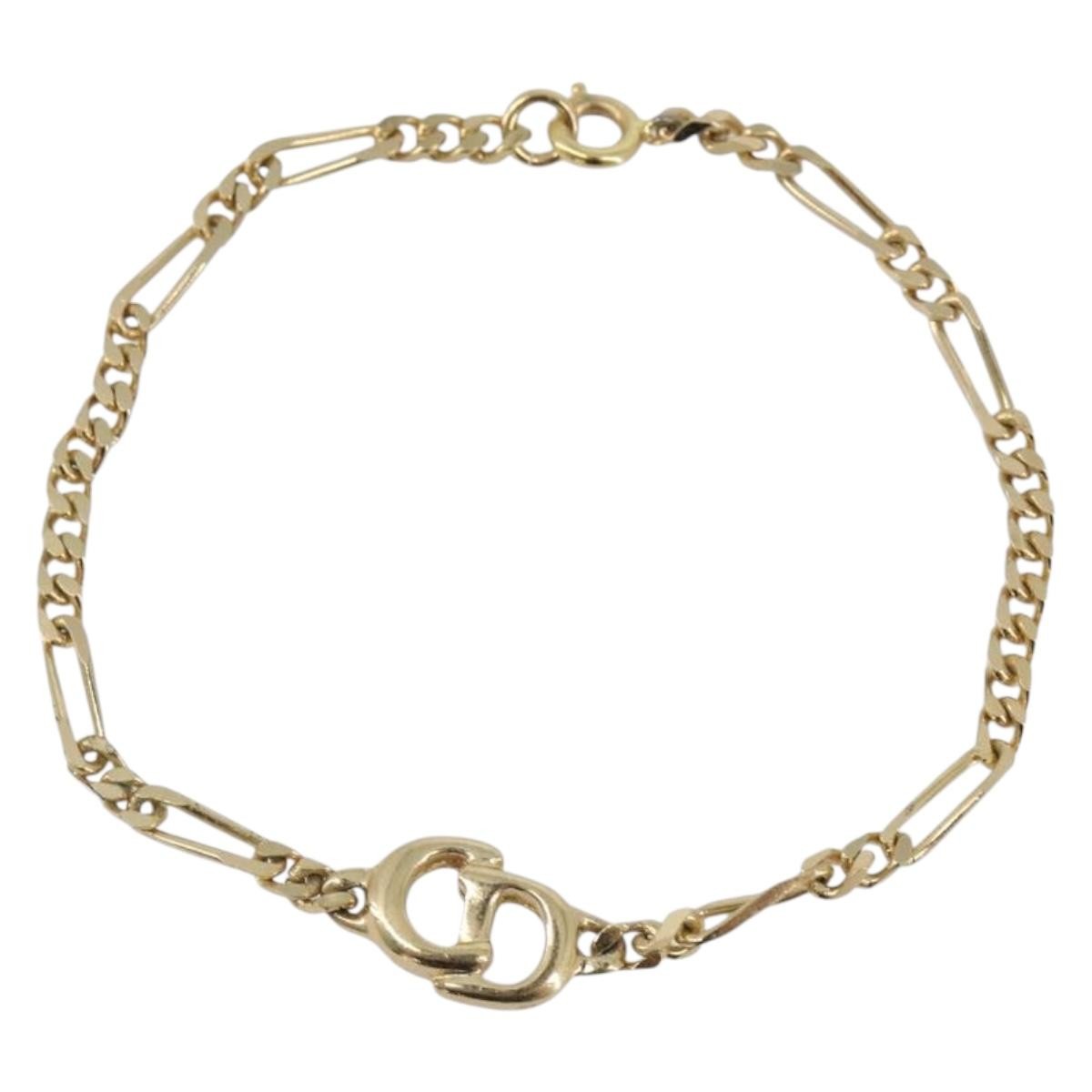 Christian Dior Vintage logo Metal, Gold, Metal, Bracelet