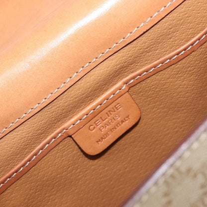 Celine Macadam Leather, Beige, Canvas, Shoulder Bag