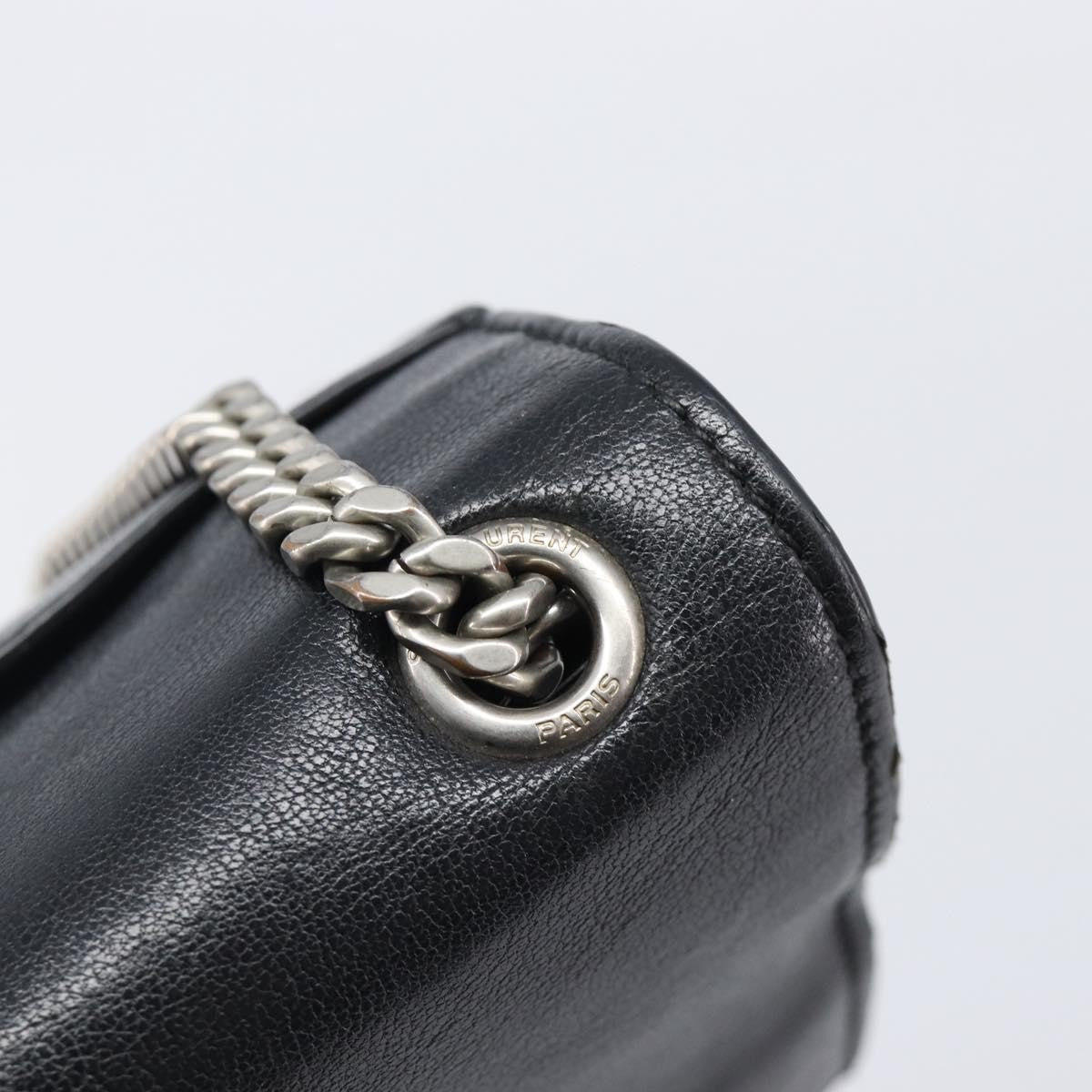 Saint Laurent Kate Box Leather, Black, Leather, Handbag