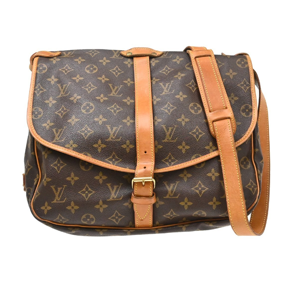 Louis Vuitton Saumur Monogram Canvas, Brown, Canvas, Shoulder Bag
