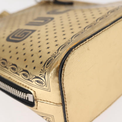 Gucci Dome Limited Edition Printed Leather, Gold, Leather, Crossbody Bag