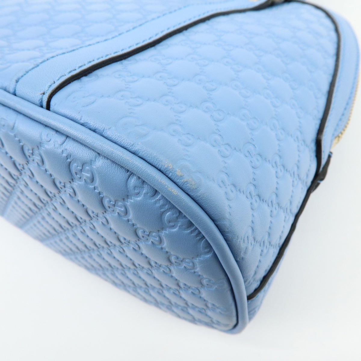 Gucci Convertible Dome Satchel Microguccissima Leather, Blue, Leather, Handbag