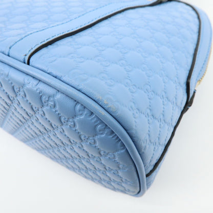 Gucci Convertible Dome Satchel Microguccissima Leather, Blue, Leather, Handbag