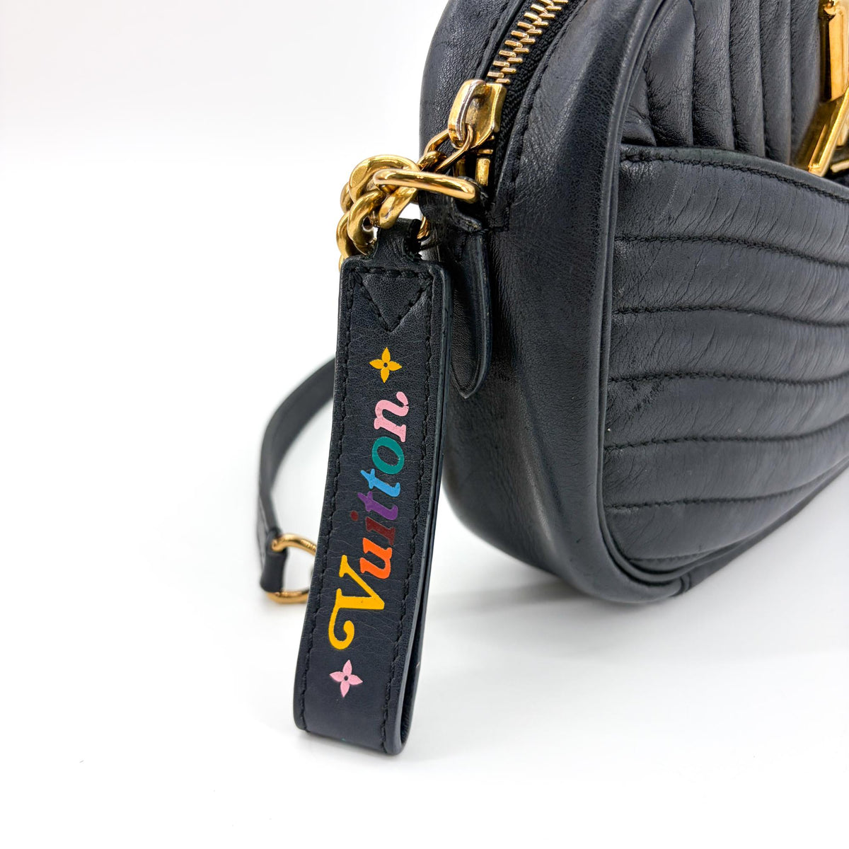 Louis Vuitton New Wave Camera Quilted Leather, Black, Leather, Handbag