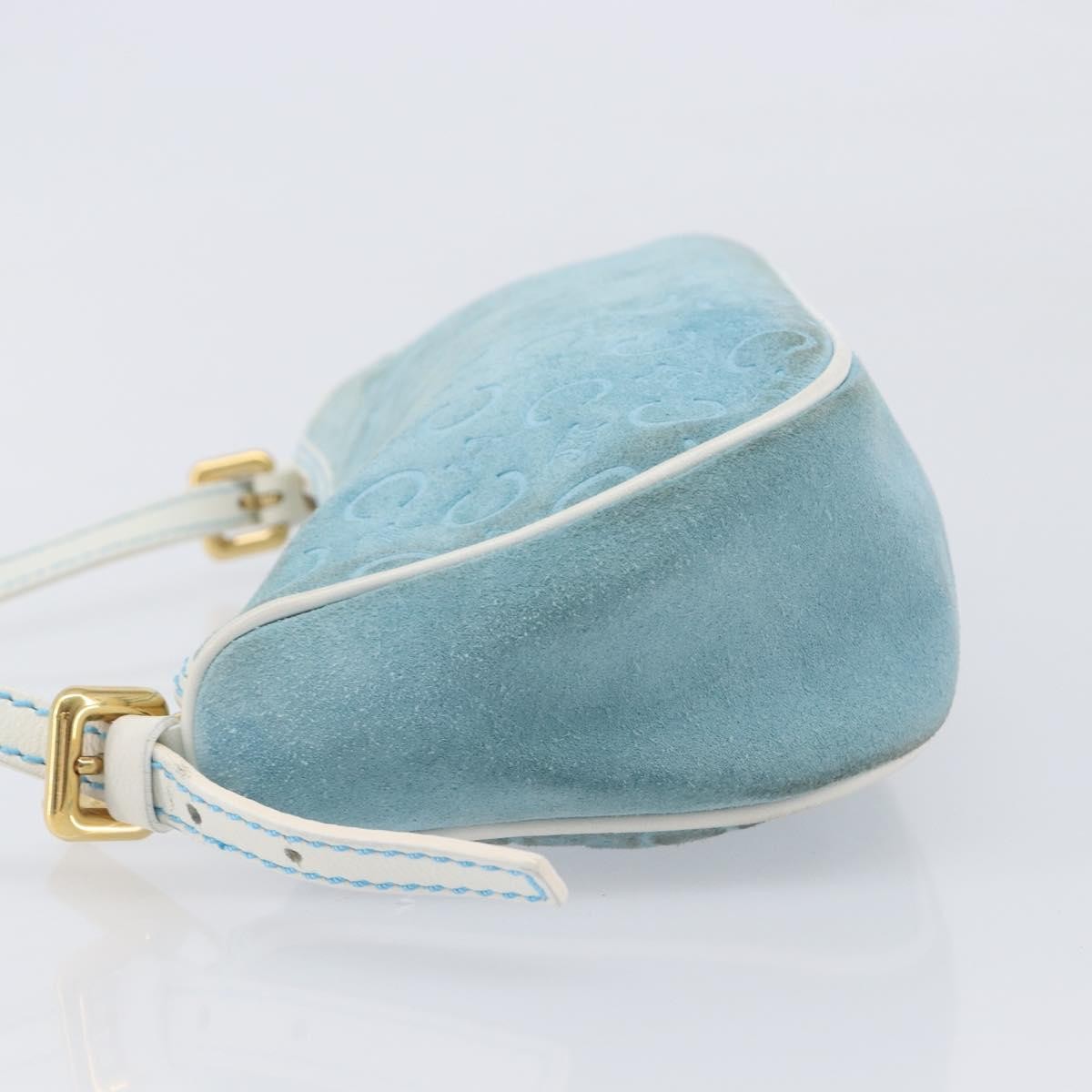 Celine C Macadam Suede, Turquoise, Suede, Handbag