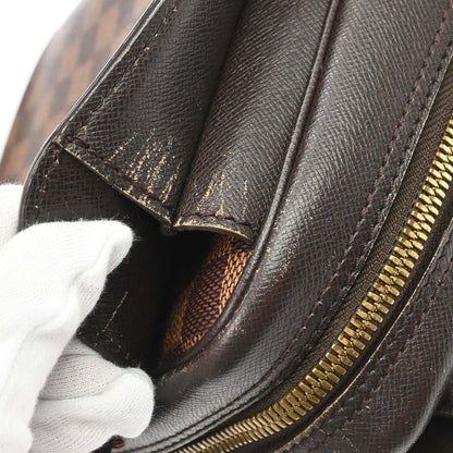Louis Vuitton Triana Damier Ebene, Brown, Canvas, Handbag