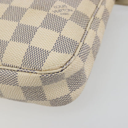 Louis Vuitton Pochette Accessoires Damier, Beige, Canvas, Clutch