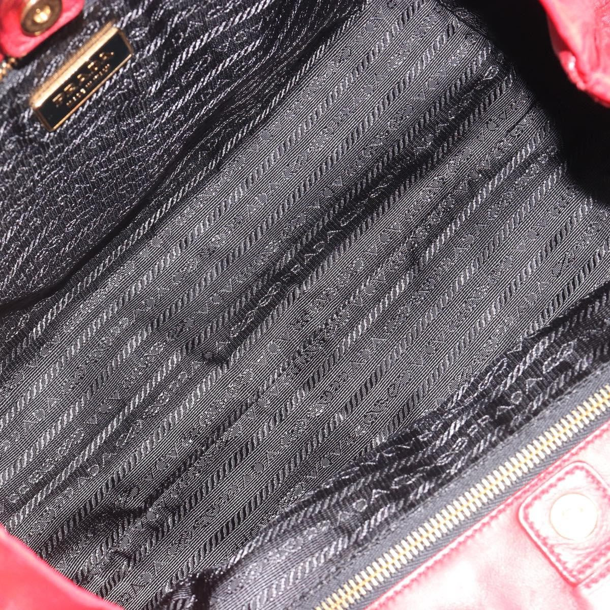 Prada Bow Tote Tessuto with Leather, Red, Nylon, Tote Bag