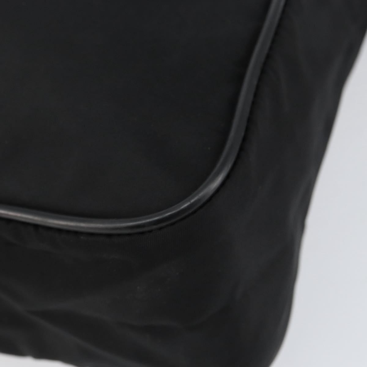 Prada Zip Messenger Tessuto with Leather, Black, Nylon, Handbag