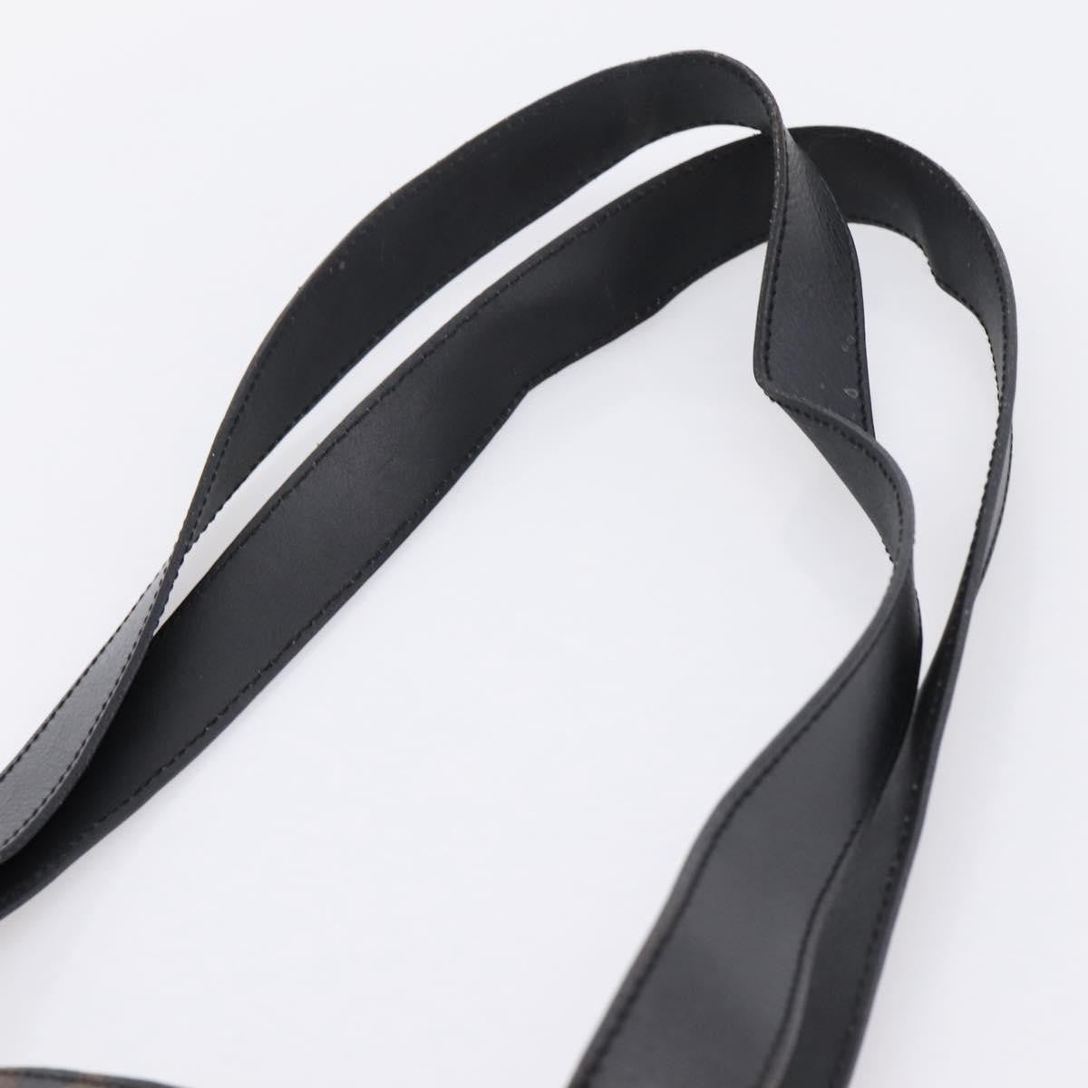Celine Vintage Macadam Shopper Coated Canvas, Black, PVC, Tote Bag