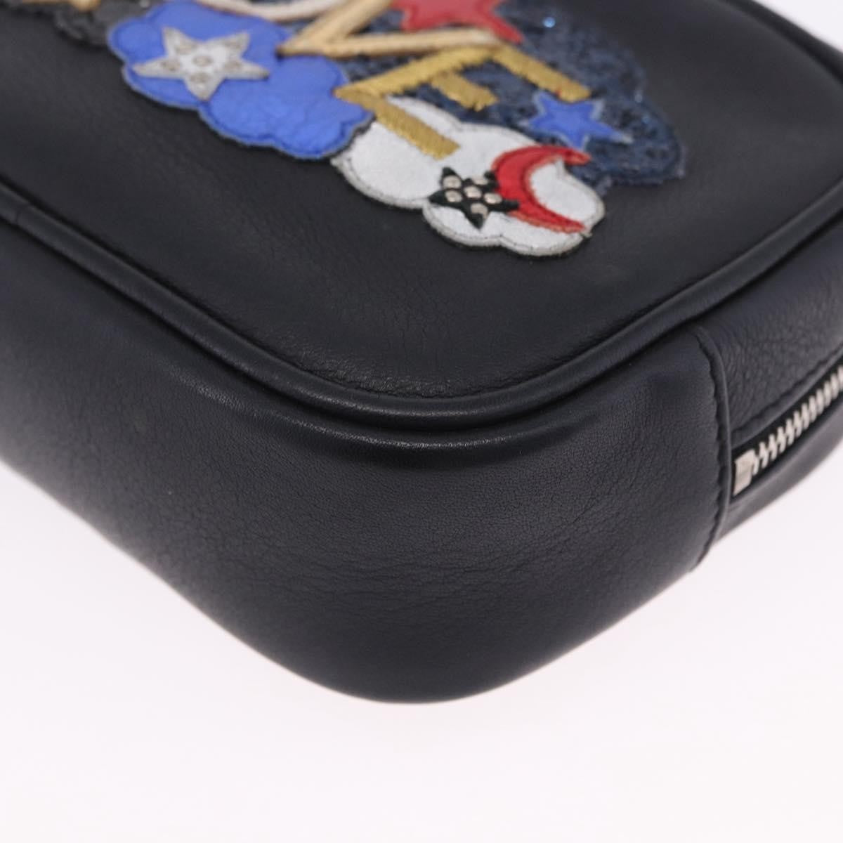 Saint Laurent Classic Monogram Blogger Patch Embellished Leather, Black, Leather, Crossbody Bag