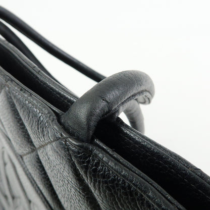 Chanel Medallion Quilted Caviar, Black, Leather, Tote Bag