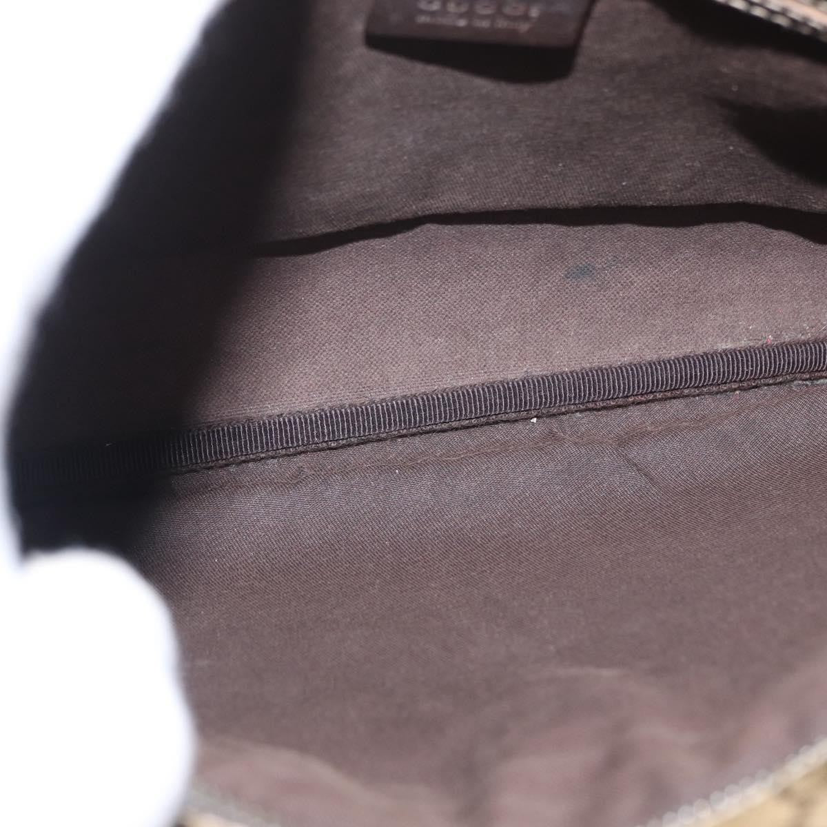 Gucci Flat Messenger GG Coated Canvas, Beige, PVC, Crossbody Bag