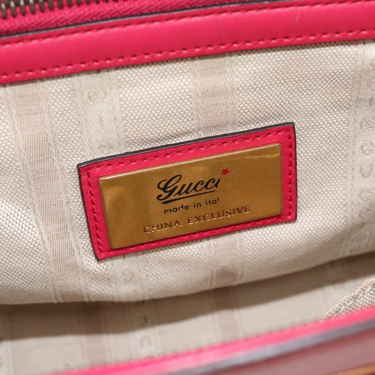 Gucci Bright Bit Convertible Tote Patent, Pink, Patent Leather, Tote Bag
