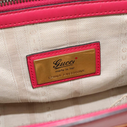 Gucci Bright Bit Convertible Tote Patent, Pink, Patent Leather, Tote Bag