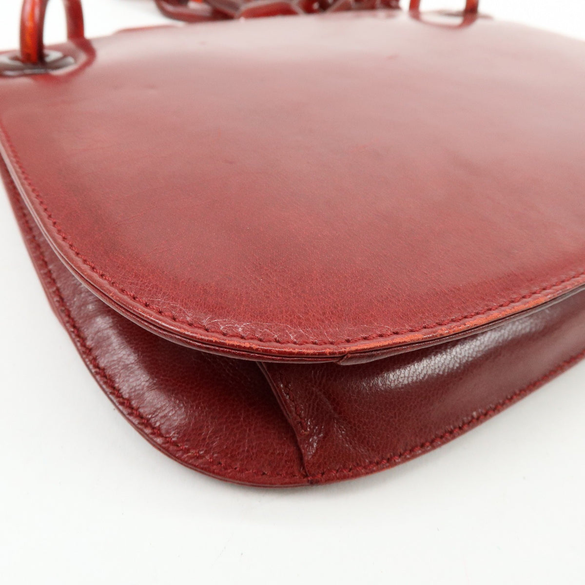 Prada Shoulder Leather, Red, Leather, Shoulder Bag