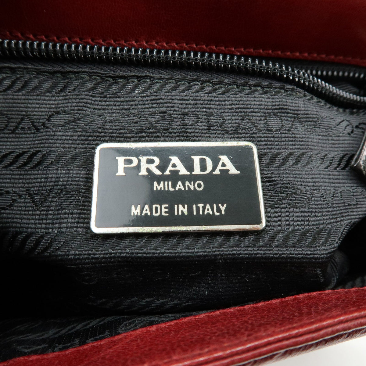 Prada Shoulder Leather, Red, Leather, Shoulder Bag