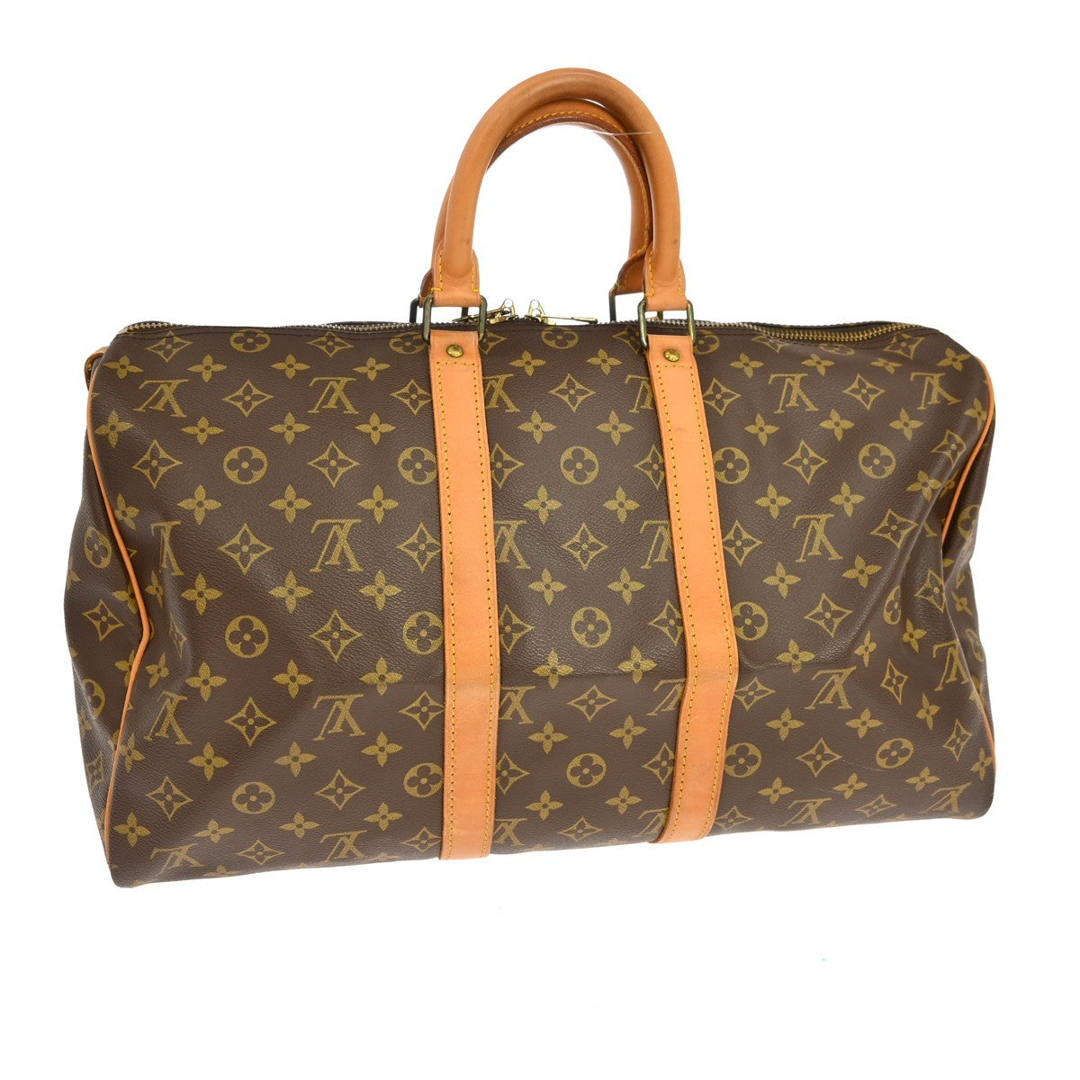 Louis Vuitton Keepall Monogram, Brown, Canvas, Travel Bag