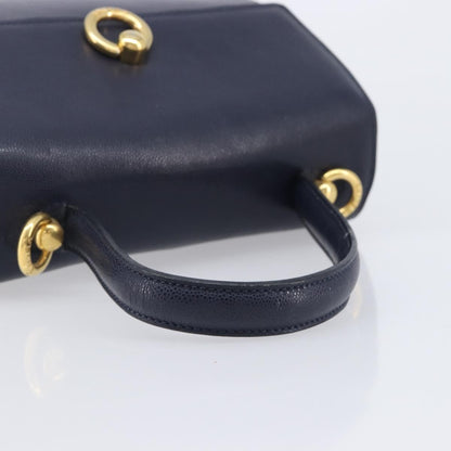Celine Handbag Leather, Navy, Leather, Handbag