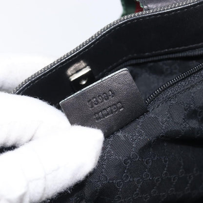 Gucci Sherry Line Tote Canvas, Black, Canvas, Tote Bag