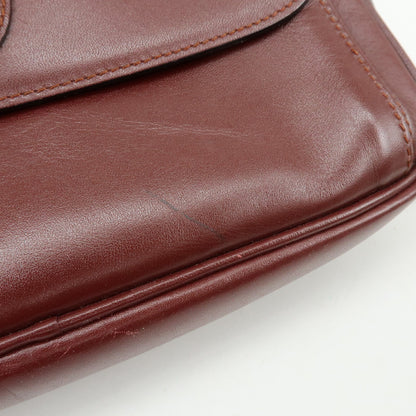 Cartier Must de Cartier Leather, Burgundy, Leather, Shoulder Bag