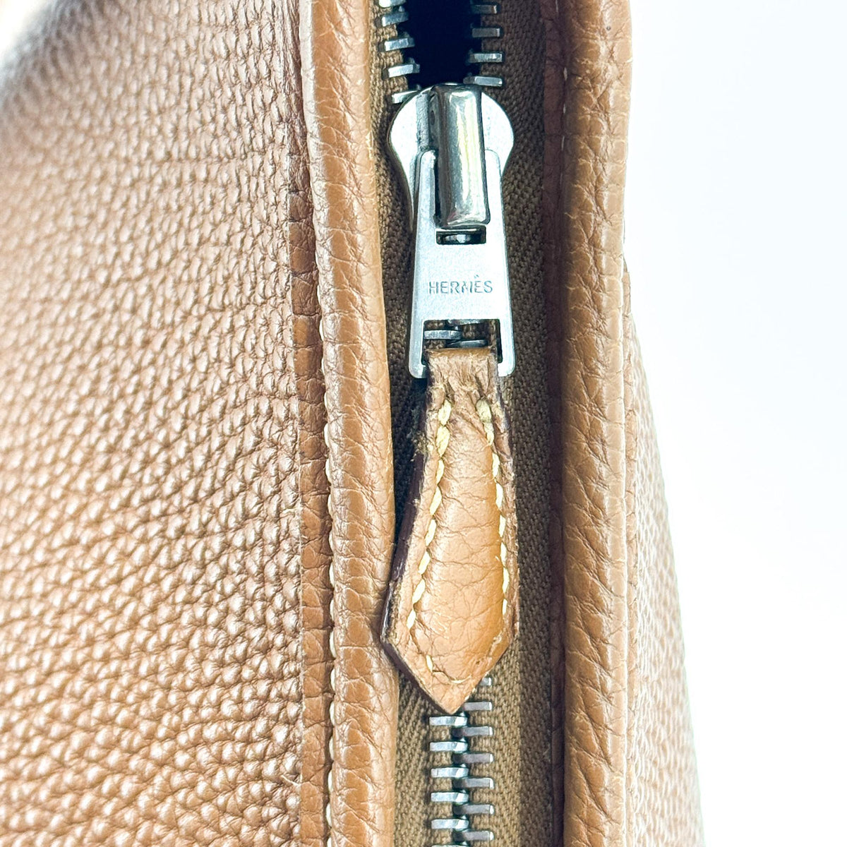 Hermes Berlingot Leather, Brown, Leather, Shoulder Bag