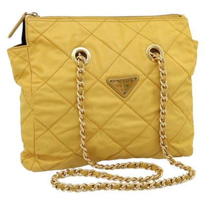 Prada Re-Edition 1995 Chain Quilted Re-Nylon, Yellow, Nylon, Tote Bag