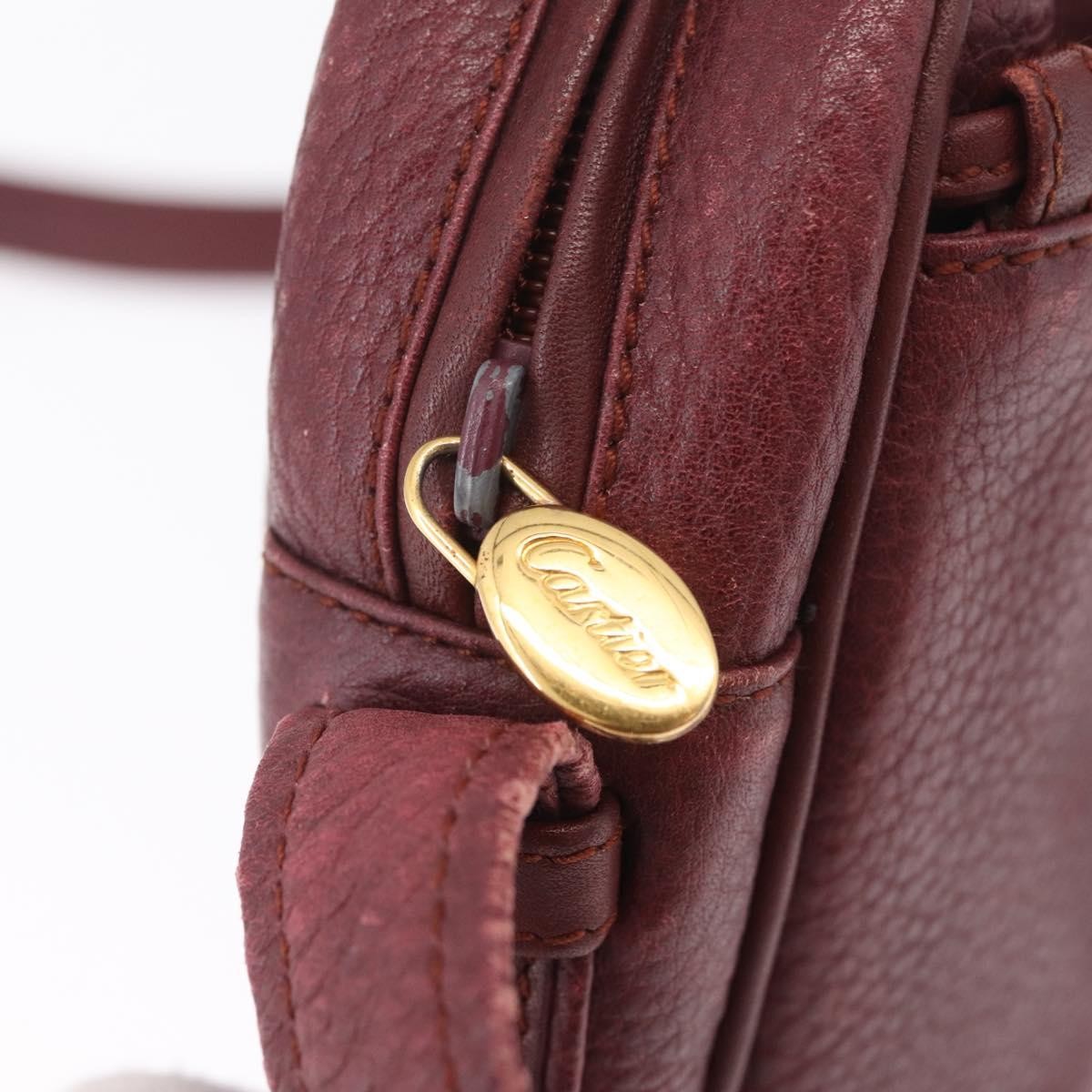 Cartier Tasseled Must de Cartier Leather, Burgundy, Leather, Shoulder Bag