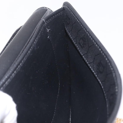 Christian Dior Vintage Honeycomb Canvas, Black, Leather, Shoulder Bag