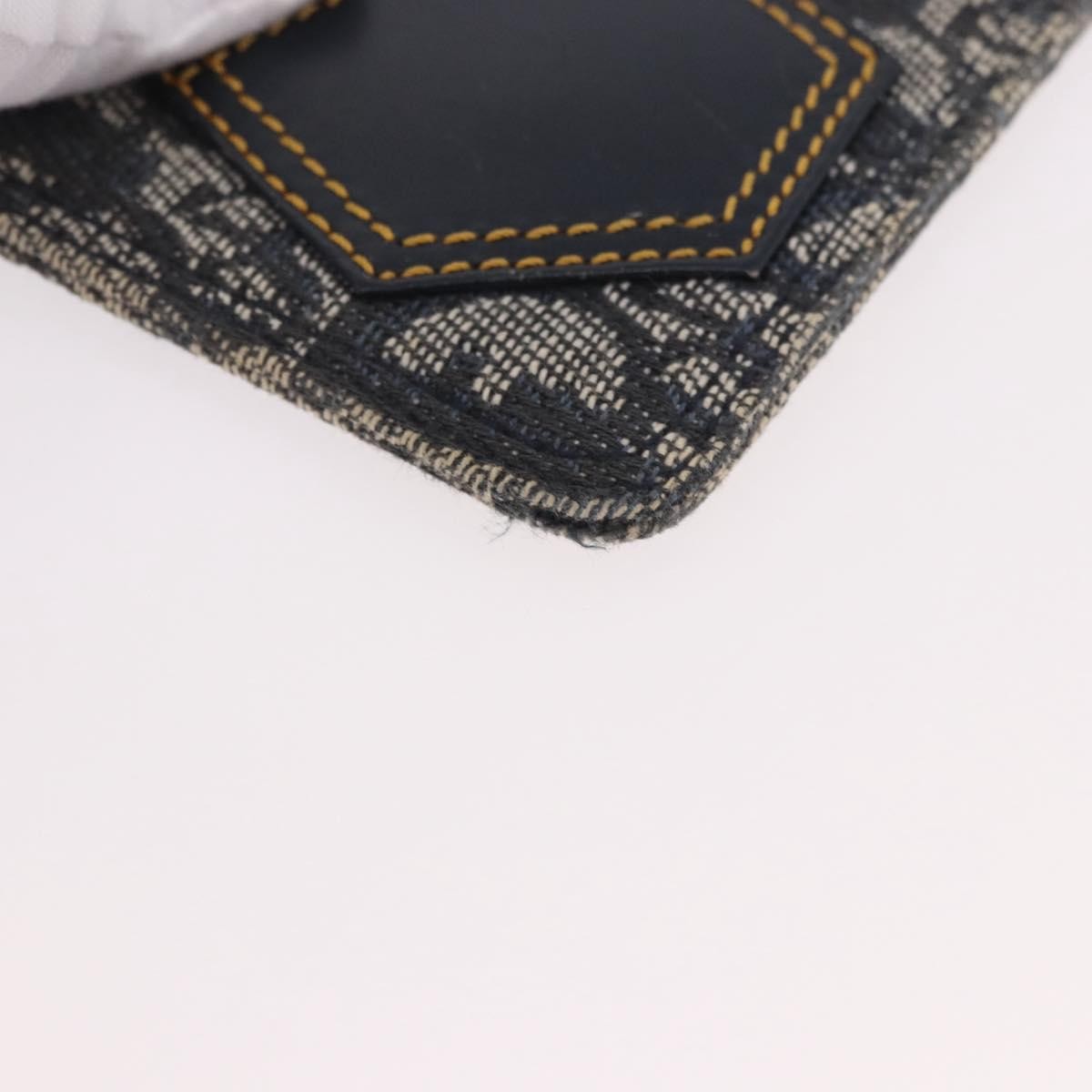 Christian Dior A5 Pouch Oblique Canvas, Navy, Canvas, Clutch