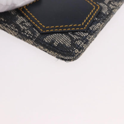 Christian Dior A5 Pouch Oblique Canvas, Navy, Canvas, Clutch