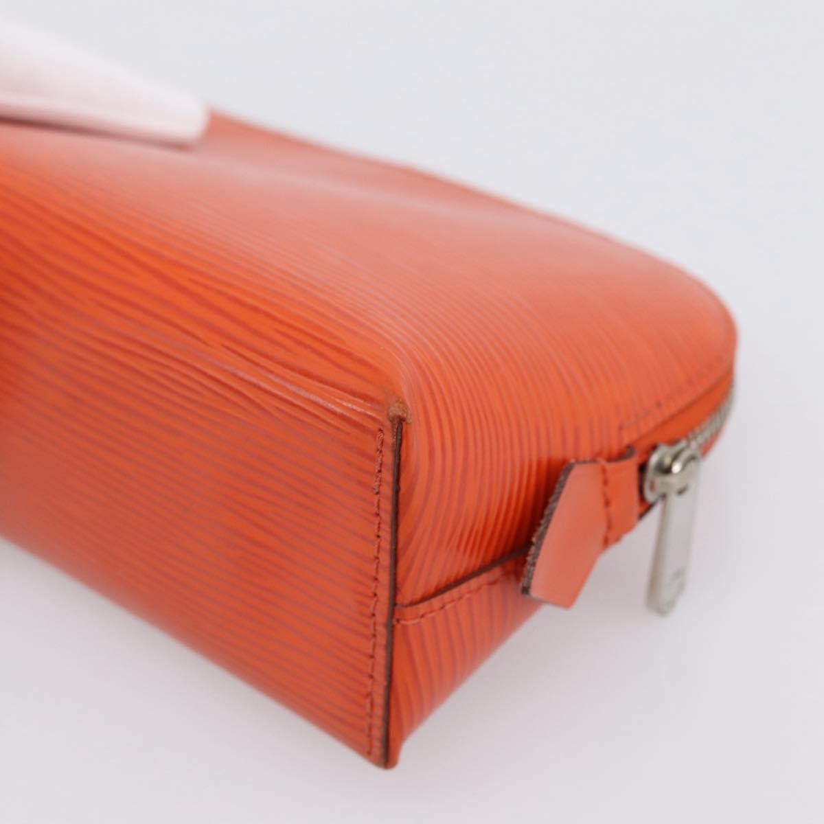 Louis Vuitton Cosmetic Epi Leather, Orange, Leather, Clutch
