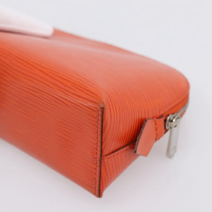 Louis Vuitton Cosmetic Epi Leather, Orange, Leather, Clutch
