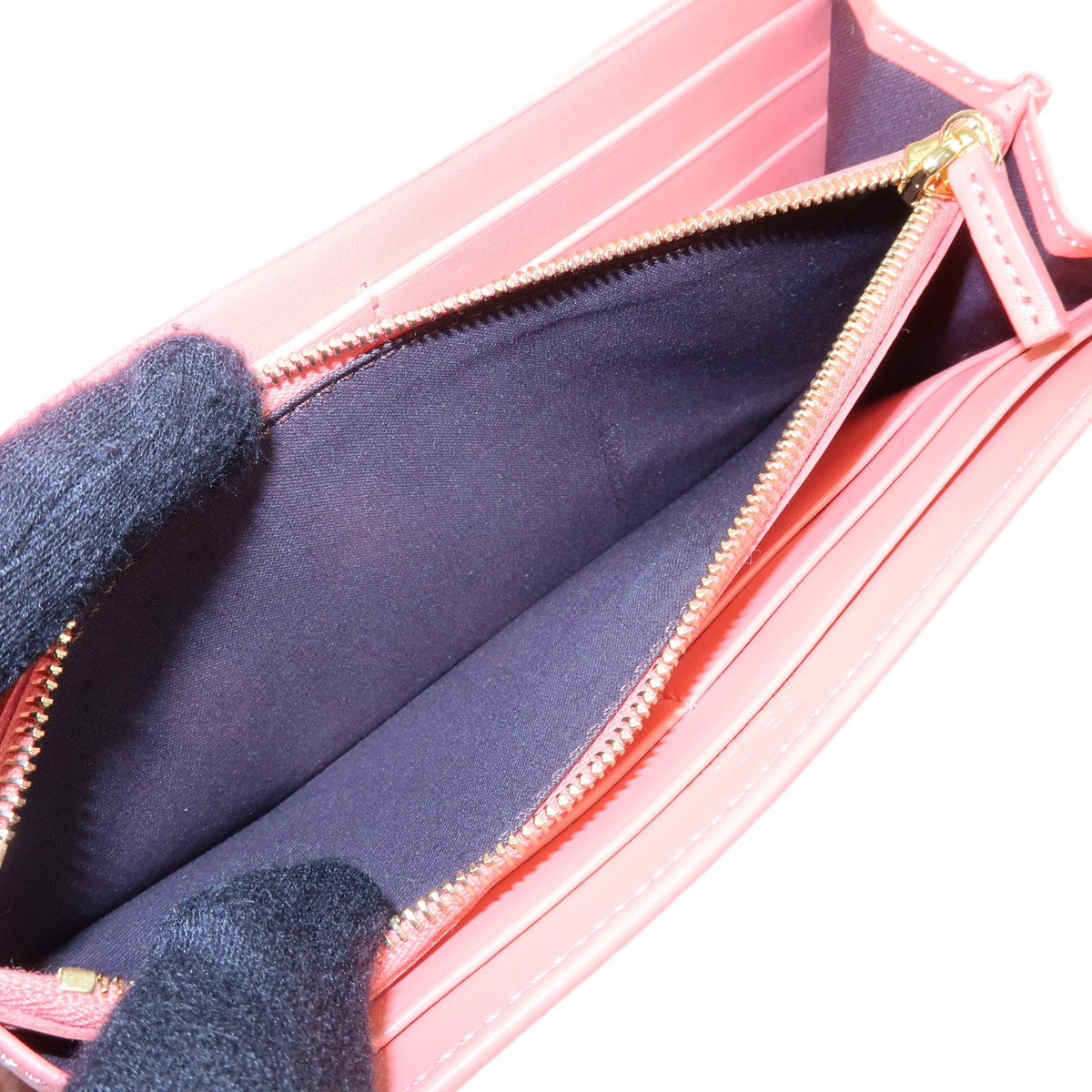 Fendi FF Diamonds Continental Chain Leather, Pink, Leather, Crossbody Bag