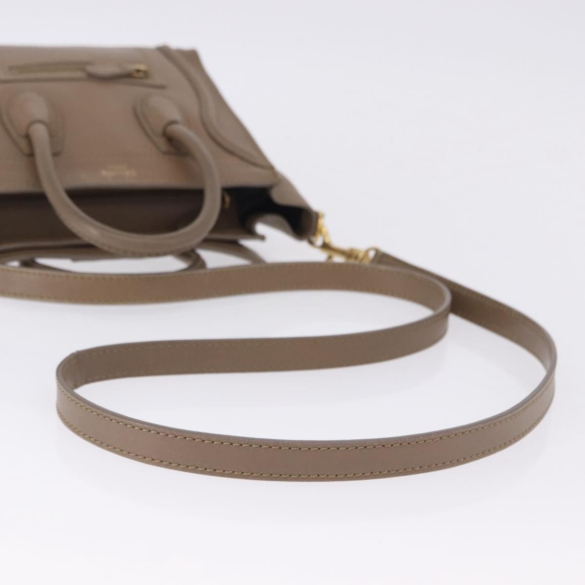 Celine Shopper Luggage Leather, Beige, Leather, Handbag
