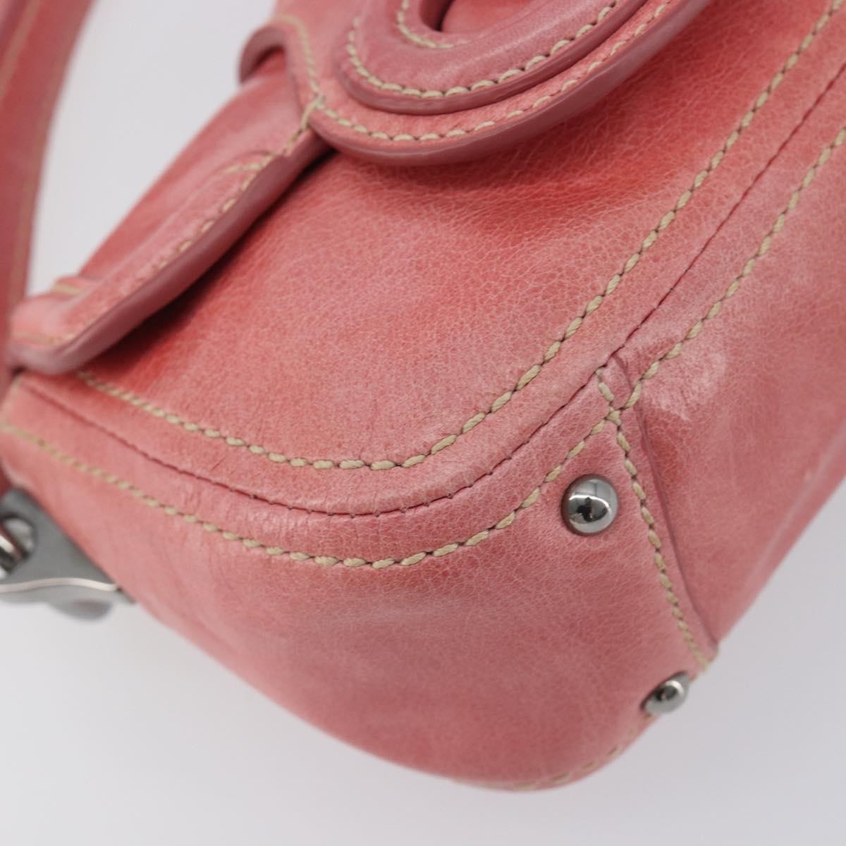Prada Turnlock Flap Soft Calf, Pink, Leather, Shoulder Bag