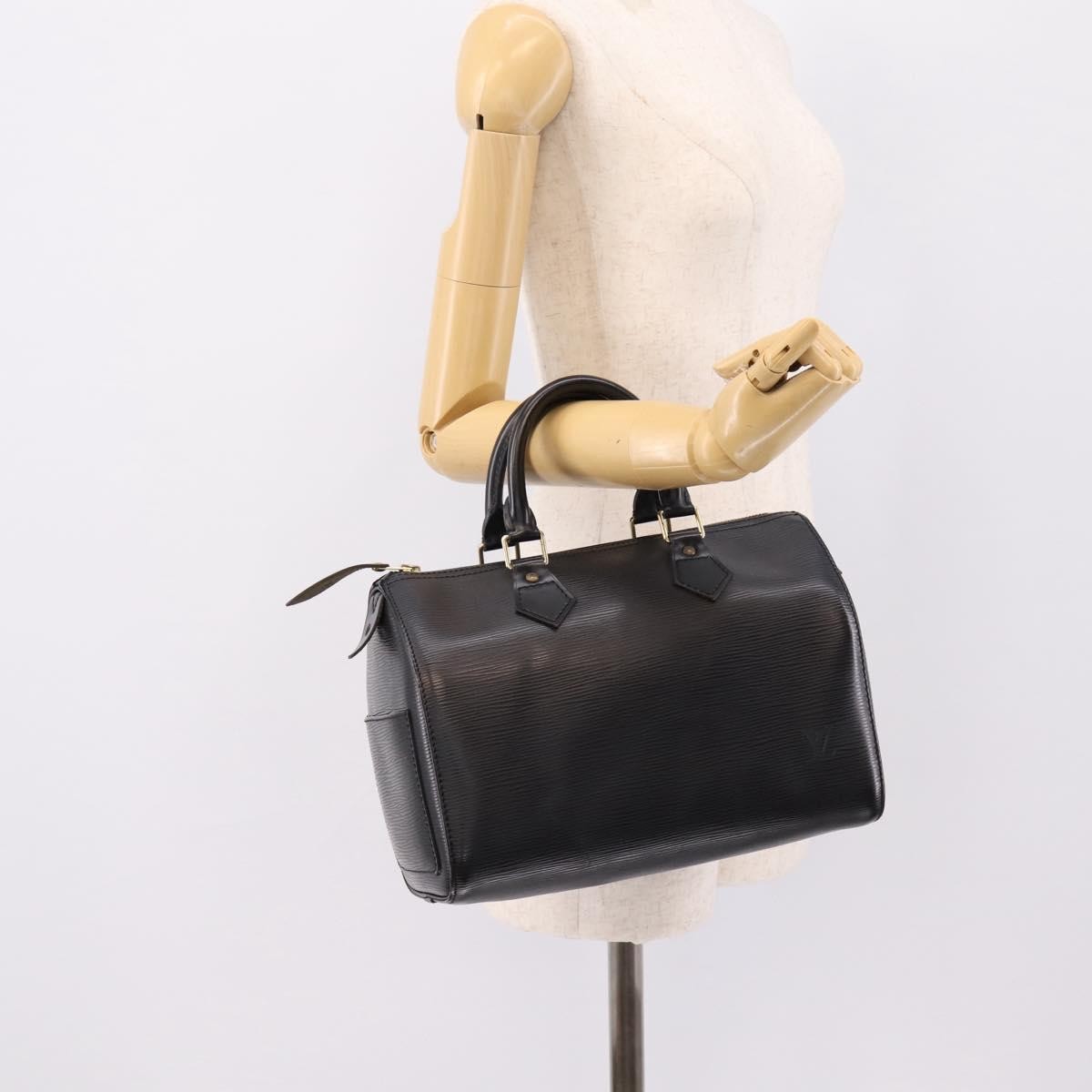 Louis Vuitton Speedy Epi Leather, Black, Leather, Handbag
