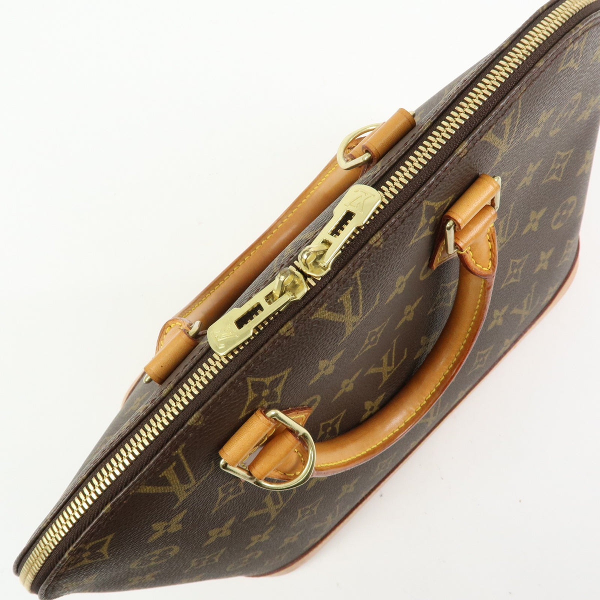 Louis Vuitton Alma Monogram Canvas, Brown, Canvas, Handbag